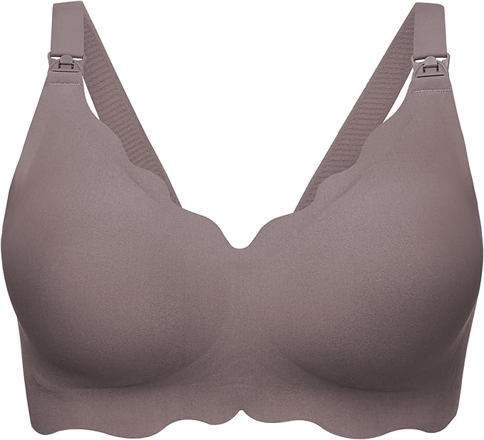 Angelhood Nursing Bras for Breastfeeding Ultra Comfort Seamless Maternity Bra Wireless Pregnancy Bralette with Bra Extender