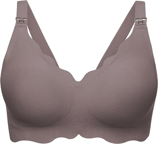 Angelhood Nursing Bras for Breastfeeding Ultra Comfort Seamless Maternity Bra Wireless Pregnancy Bralette with Bra Extender