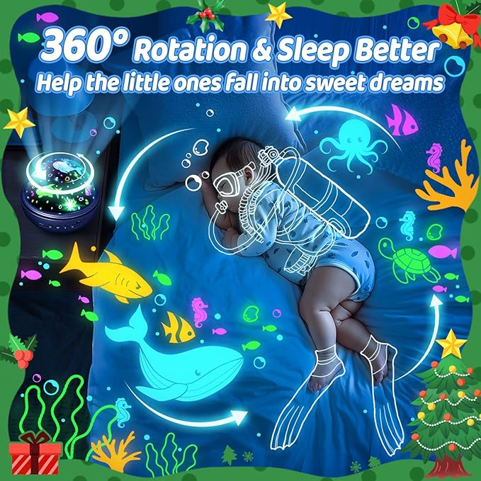 COOLNIGHT Night Light for Kids, 93 Lighting+3 Films Kids Night Light Projector, Remote+Dimmable Star Projector,360°Slient Ceiling Stars Glow in The Dark Stars, Boys Christmas Gifts for 4 Year Old Boy