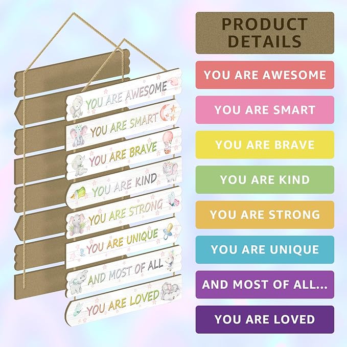 Elephant Room Decor for Boys Girls Kids Room Decor, Elephant Wall Art, Little Kids Bedroom Decorations,Toddler Classroom Deco for Boys, Bedroom Deco for children(Elephant)