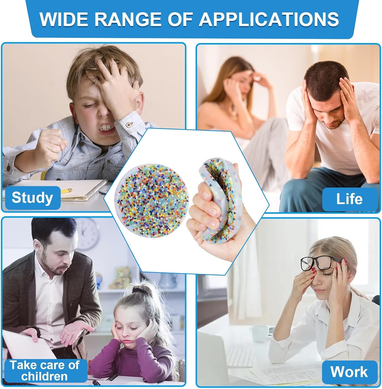 Skin Picking Fidget Toy, Silicone Picky Party Pad, Sensory Toys for Skin Pickers, Dermatillomania Fidget Toys Relax Anxiety Toy for Children & Adults(1Pc)