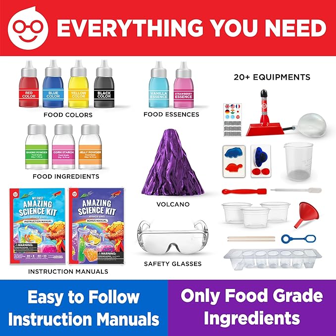 Doctor Jupiter My First Amazing Science Kit for Kids Ages 4-5-6-7-8 | Birthday Gift Ideas for 4+ Year Old Boys & Girls | Learning & Educational Projects | STEM Toy with 100+ Experiments