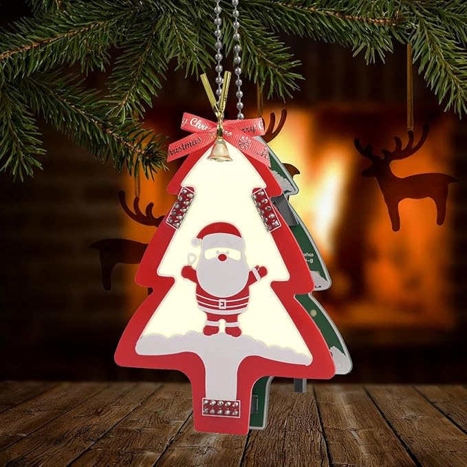 PEMENOL Christmas Tree Soldering Project Kit, DIY Xmas Ornament Electronics Kit with Through-Hole Components, Glowing PCB Design & Jingle Bells, for Xmas Decorations Soldering Practice Present