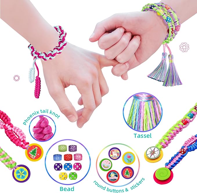 LivyChouance Friendship Bracelet Making Kit, Arts and Crafts for Kids Ages 8-12,Popular Bracelets String Maker Toys Set Craft Making Kit Christmas Birthday Gift for Girls 6 7 8 9 10 11 12