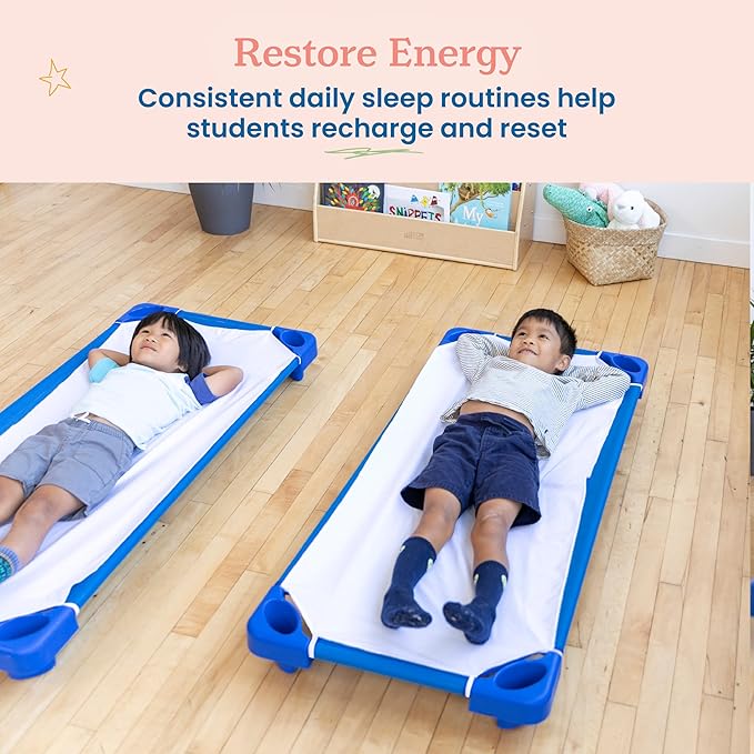 ECR4Kids Cot Sheet, Standard Size, Rest Time Accessories, White, 12-Pack