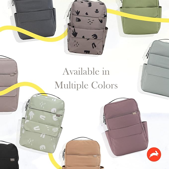 RED ROVR Roo Lightweight 1 LB Diaper Bag Backpack | 11 organizational pockets| Durable & Water-Resistant (Truffle Doodle)