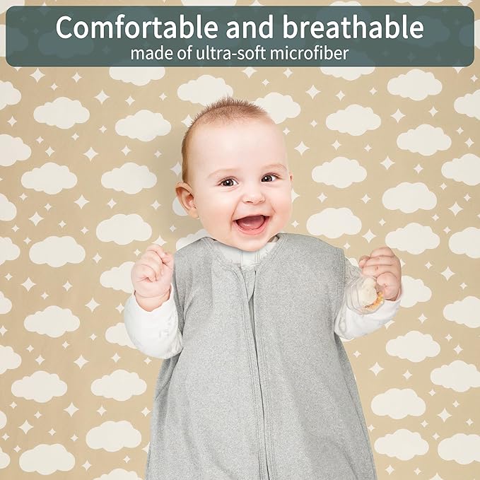 Baby Crib Sheets for Boys Girls, 2 Pack Fitted Crib Sheet for Standard Crib and Toddler Mattress, Soft Microfiber Baby Sheet 52x28x8in. (Clouds & Dark Green)