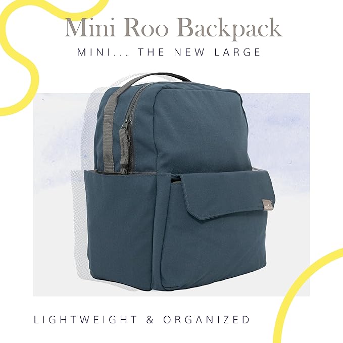 RED ROVR Mini Roo Lightweight Backpack | 6 pockets for everyday essentials (Navy)