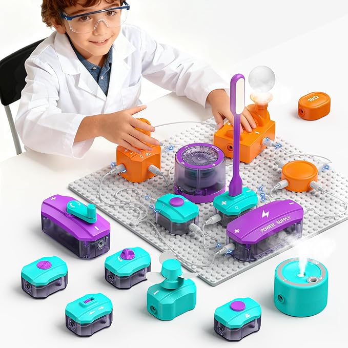 Science Kits For Kids ages 5-7 8-12, Educational STEM Toys 45 PCS Circuit Exploration Kit Over 450 Projects, STEM Science Experiments For Kids 6-8 9-12, Ideas Toys Gifts For 8 9 10 11 12 Year Old Boys