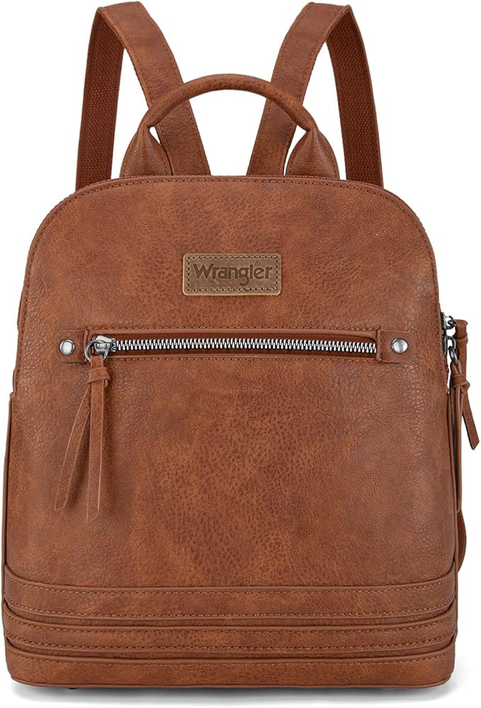 Montana West Wrangler Backpack Purse for Women Medium Ladies Bookbag Travel Daypacks Bags Brown Purse