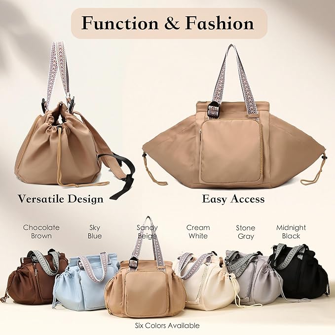 Diaper Bag Tote for Moms & Women, Large Capacity Multi-Functional Tote with 16 Compartments, Convertible Backpack & Shoulder Bag for Work, Travel, Shopping & Picnic (Chocolate Brown)