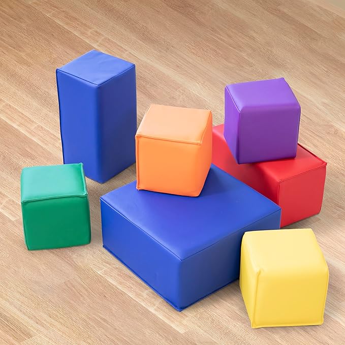 Toddler Building Blocks, Foam Blocks, Assorted, 7-Piece