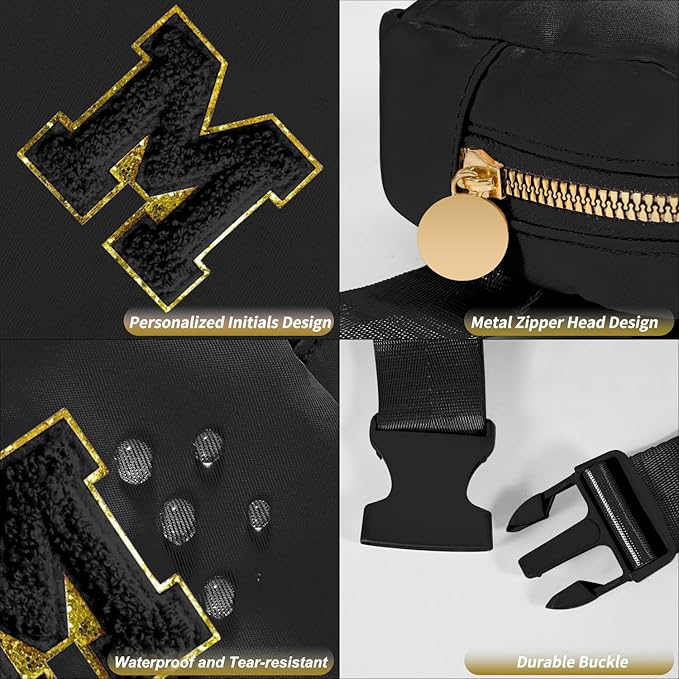 Birthday Gifts for 2 3 4 5 6 7 8 9 10 11 Year Old Girls - Mini Fanny Pack Cute Crossbody Bag Belt Bag Trendy Stuff,Graduation Gifts for Girls Teens Kids Daughter Sister Her - Black,M