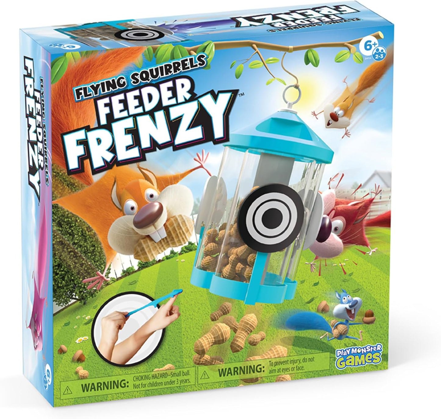 Flying Squirrels Feeder Frenzy Board Game – Kids Games, Family Games for Kids and Adults, Board Games for Family Night, Multi-Player Board Games, Aim & Release Nuts to Win, Ages 6+