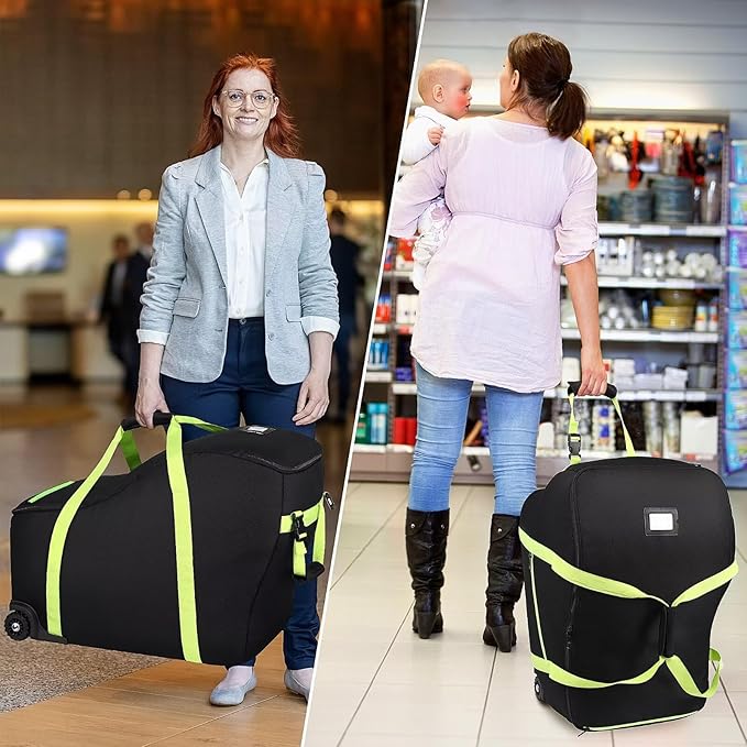 Baby Car Seat Travel Bag Fit Chicco Keyfit 35 and Anti-rebound Bar Base, Doona Car Seat Stroller and Base, Nuna Pipa Travel Bag, Infant Car Seat Bags for Air Travel, Doona Travel Bag