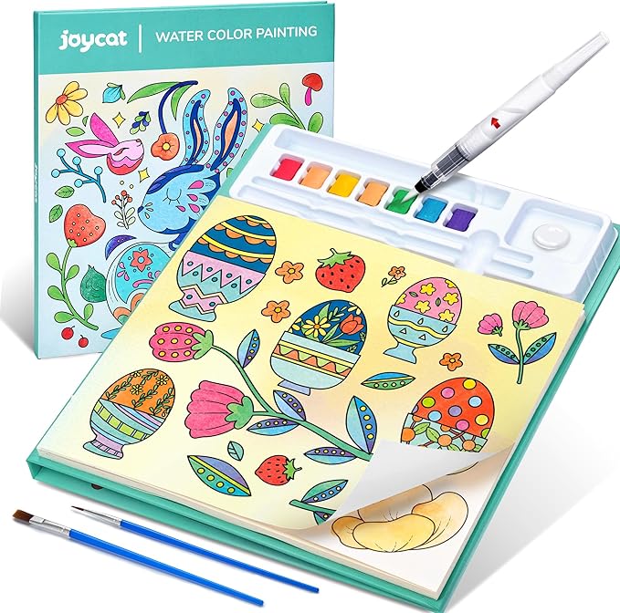 JoyCat Paint with Water Coloring Books for Toddlers, Watercolor Painting Sets for Kids Ages 3-5 4-8, Arts and Crafts Drawing Activities Toy Birthday Gift for Boys Girls (Spring)