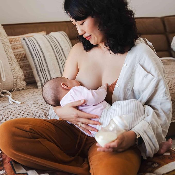 Minbie 3 Month+ Breastfeeding Baby Bottle, BPA-Free Kit