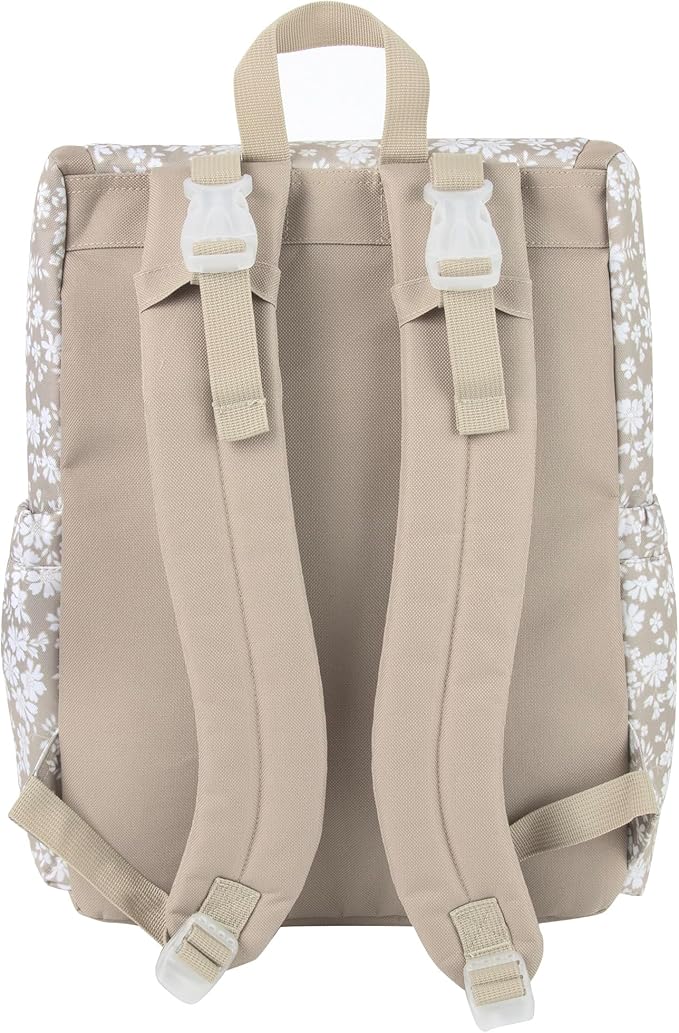 Multi-Function Floral Diaper Backpack and Travel Nappy Baby Bag with Changing Pad and Stroller Straps (Brown Bouquet)