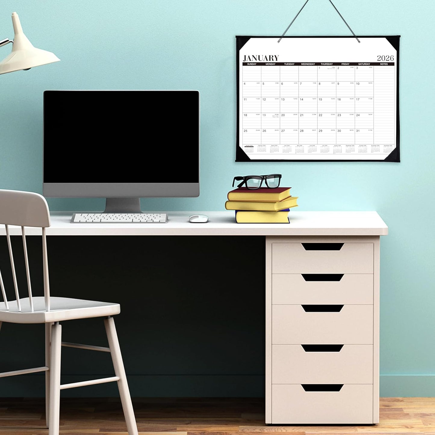 2026 Desk Calendar - 12 Months Large Desk Calendar 2026, Jan.2026 - Dec.2026, 22" x 17", 2026 calendar Desk with Large Ruled Blocks, To-do List & Notes