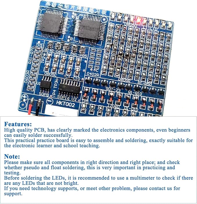 4PCS ISolderStore Electronic DIY Kits SMD Kit Soldering Practice Kit DIY Soldering Project for Teens Kids Adults Thanksgiving Xmas Gift