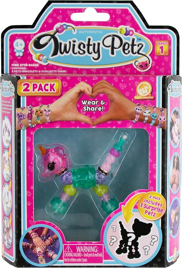 Twisty Petz 2-Pack Minty Mist Unicorn - Includes 2 Collectible Petz: 1 You See, 1 Surprise! Adorable, Collectible petz Transform into Friendship Bracelets. for Girls 6-12