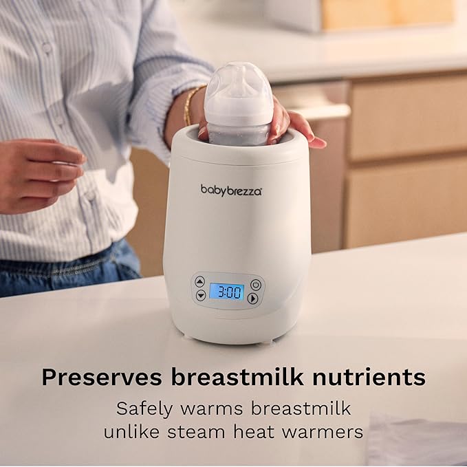 Baby Brezza AirSwirl Waterless Baby Bottle Warmer - Safely Warm Breastmilk + Formula - Bottles Stay Dry + Nutrients are Protected - Works with Nearly All Bottles
