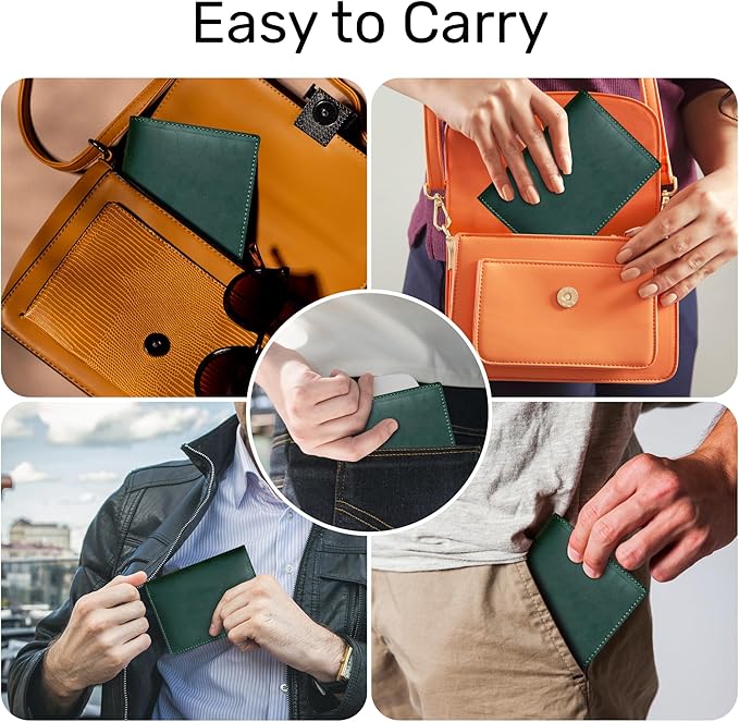 HIFA Leather Passport Holder, Handmade Passport Cover with Card and Ticket Slot - Genuine Leather, Elegant Design, Easy Access - Passport Case, Passport Wallet, Passport Holder