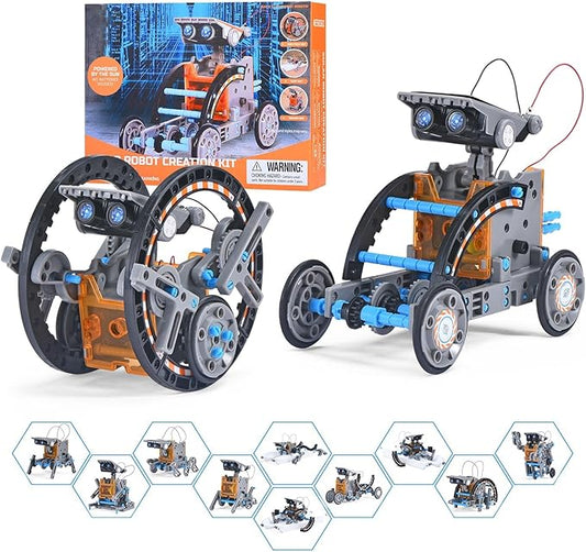 Toys for Ages 8-13,12 in 1 Stem Project Solar Robot Toy for 10 Years Old Autism Boy,Science Kits for Kids Age 8-14,Building Gear Toy Christmas Birthday Gift Idea for Boy Age 8 9 10 11 12 13 14