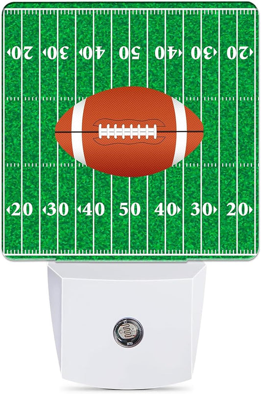 American Football Night Light, Ball Night Lights Plug into Wall Decor for Bedroom,Bathroom, Hallway, Kitchen, Dusk to Dawn Sensor Nightlights for Boys Girls Women Men Room Gifts