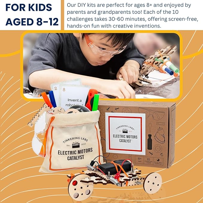 Robotics Engineering Kit | Designed by Scientists | 50 Plus Parts | 10 Plus STEM Projects for Kids 8 to 12 | Learn Electronics, Science | Grow Creativity, Grit | DIY Inventor Toy Gift