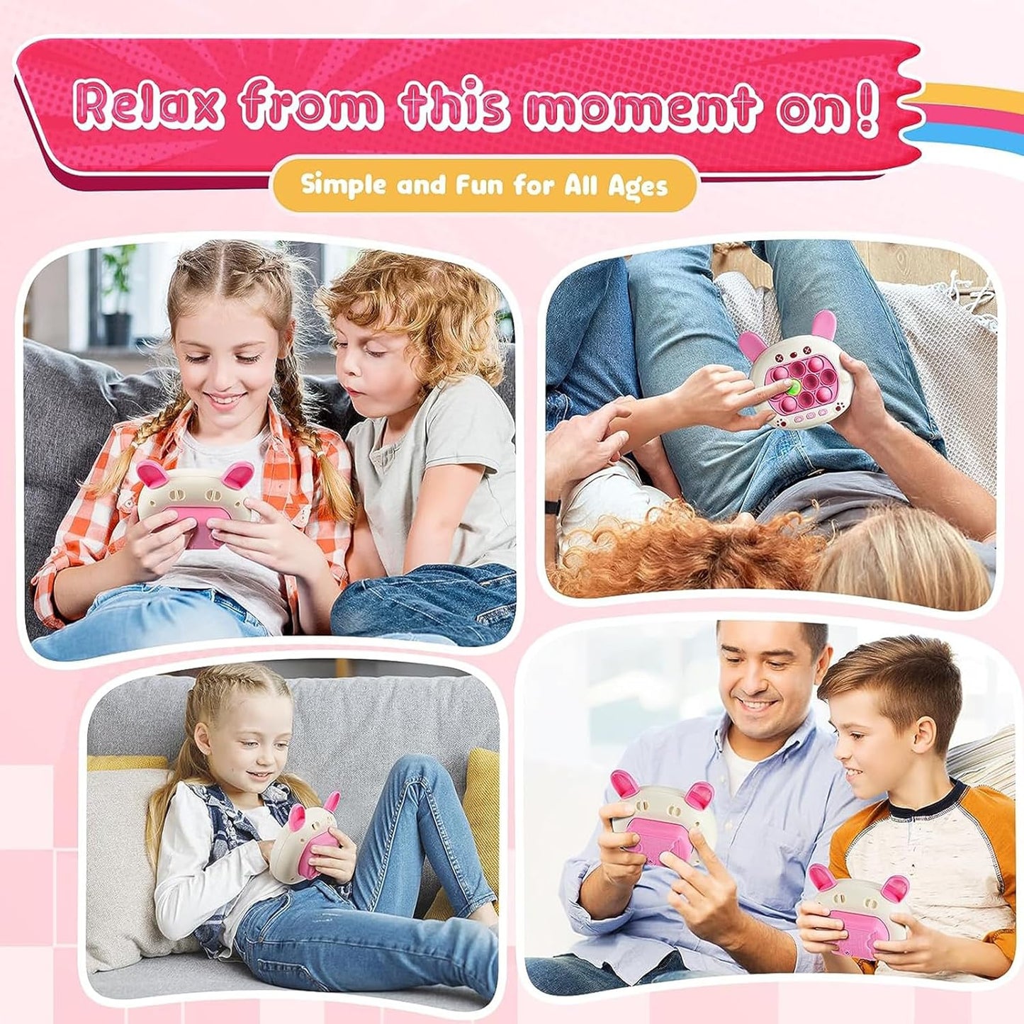 Creative Stress Relief Toys, Decompression Breakthrough Puzzle Pop Button Gopher Game Machine, Novelty Fidget Toys Party Favor Gifts for Kids Adults, Toy for 3+ Year Old (Pumpkin)