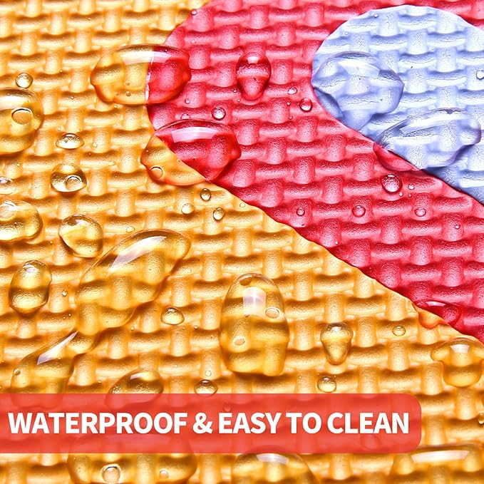 Coolcandy Baby Play Mat, 25Pcs Interlocking Puzzle Floor Mat, with Safety Fence - 0.4" Thick Non-Toxic EVA Foam Play Mat, for Infants & Toddlers 3-36 Months, Soft Puzzle Tiles for Play Areas