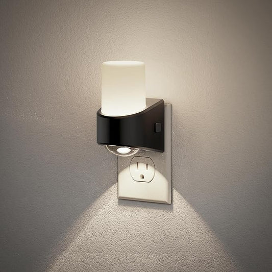 JandCase LED Night Lights Plug into Wall, Decorative Night Light with Dusk to Dawn Sensor, Adjustable Brightness, 5000K Daylight White Nightlight Plug in for Kids, Bathroom, Hallway, Bedroom, Stairway