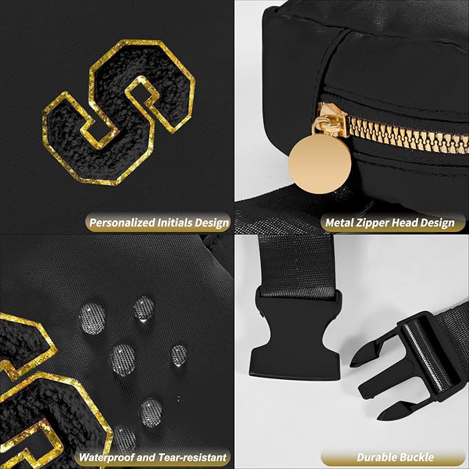 Gifts for Girls Teens Kids - Mini Belt Bag Crossbody Bag - Birthday Gifts for Daughter Sister Her,Teen Girl Essentials,Travel Essentials,Cute Teen Trendy Stuff - Black,S