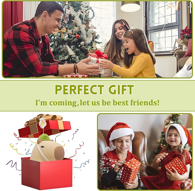 Cute Capybara Night Light, Squishy Animal Flower Lamp with USB Rechargeable Timer Dimmable, Best Nursery Nightlight Home Bedside Decor Birthday Christmas Gift for Kids Women