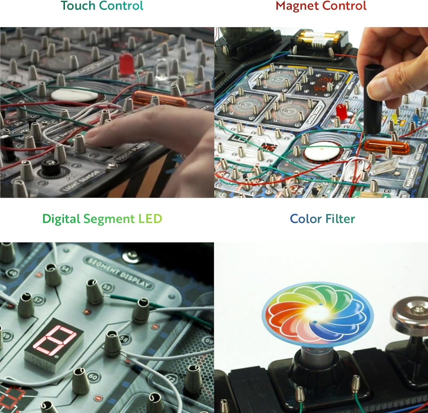 Playz Advanced Electrical Circuit Board Engineering Kit for Kids with 328+ STEM Projects on Electricity, Voltage, Currents, Resistance, & Magnetic Science | Gift for Children Age 8-13+