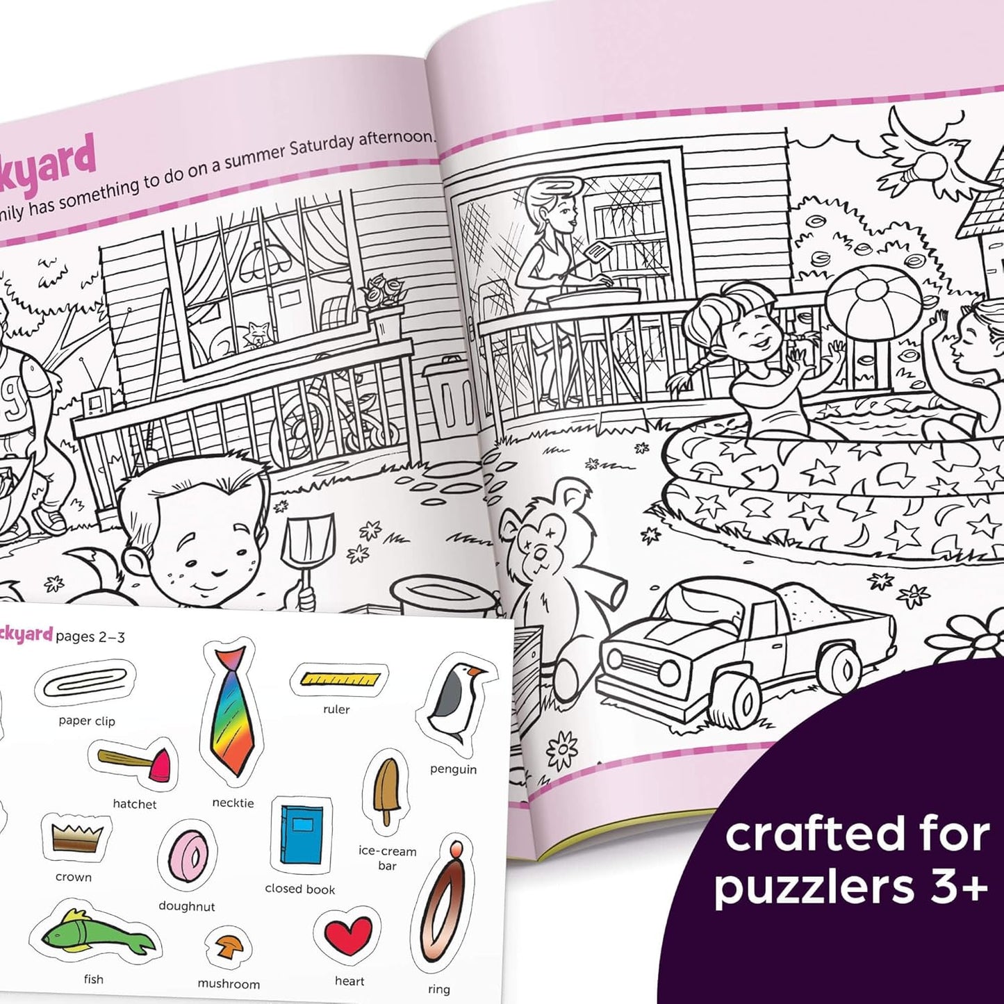 Highlights Hidden Pictures Sticker Fun for Kids Ages 3-6, 4-Pack, 64 Pages of Seek and Find Sticker Activities, Books Double as Coloring Books, 480+ Stickers, Volume 1