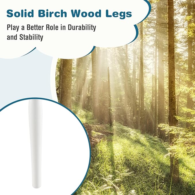 HONEY JOY Classical Kids Piano, 30-Key Mini Grand Piano with Music Stand and Bench, Wooden Musical Instrument Toy w/Lid & Music Rack, Gift for Boys Girls Ages 3+ (4 Straight Leg-White)