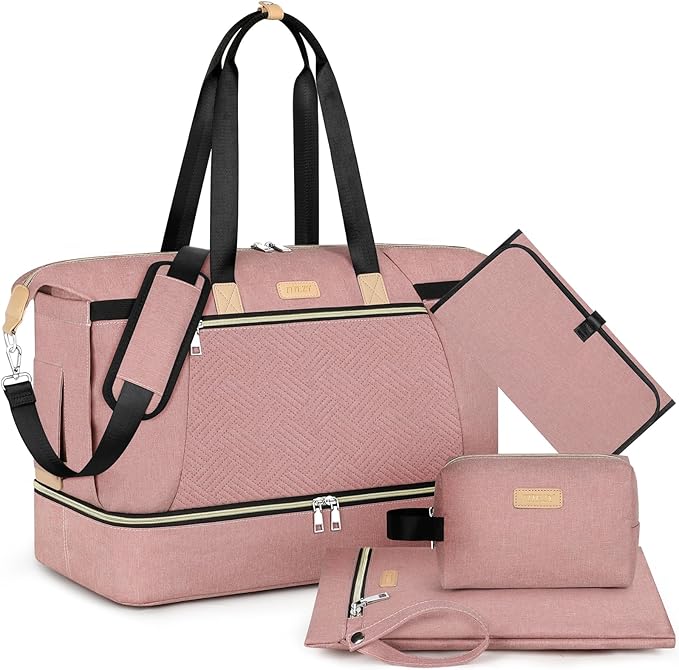 ITIEZY Diaper Bag Tote for Baby - Large Mommy Bag with Portable Changing Pad Pacifier Case, Hospital Bags Travel Baby Bag