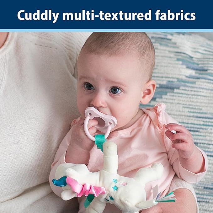 Dr. Brown's Natural Flow Anti-Colic Options+Narrow 8oz/250mL Baby Bottle + Lovey Gift Set with Level 1 Slow Flow Nipples, Pink