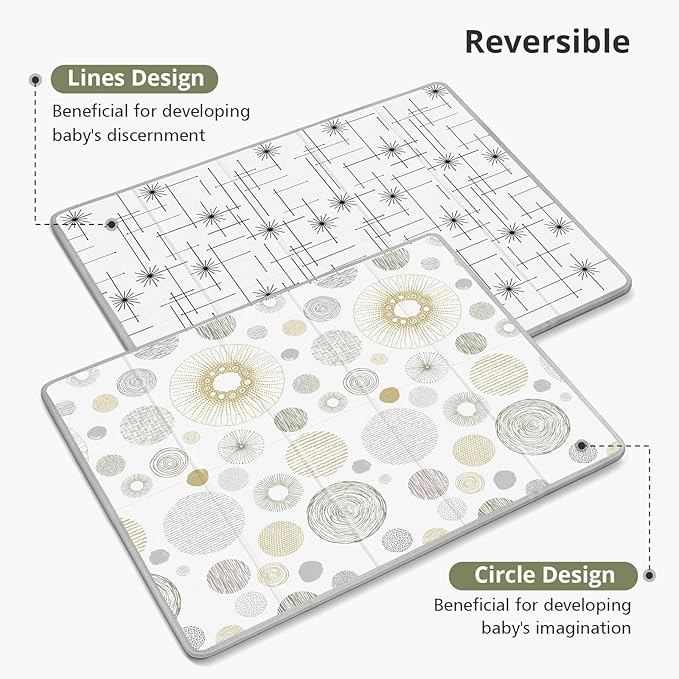 79x71 Baby Play Mat,Extra Large Baby Mat for Floor, Foldable Play XPE Foam Mat, Reversible Crawling Mat for Baby, Safe,Waterproof,Thick Playmats for Babies and Toddlers,Indoor Outdoor Use