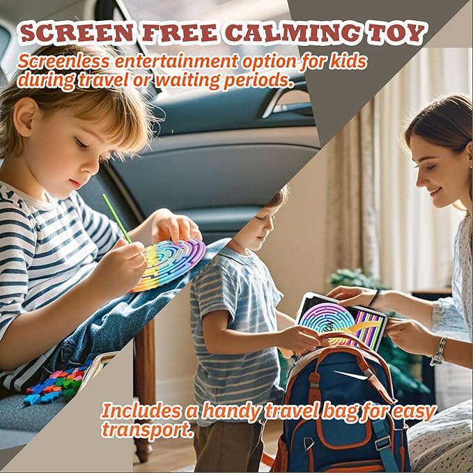 Silicone Sensory Activity Board for Kids - Sensory Toys for Kids with Autism Fidget Toy with Quiet Design, Stress Relief Toy for Classroom & Travel