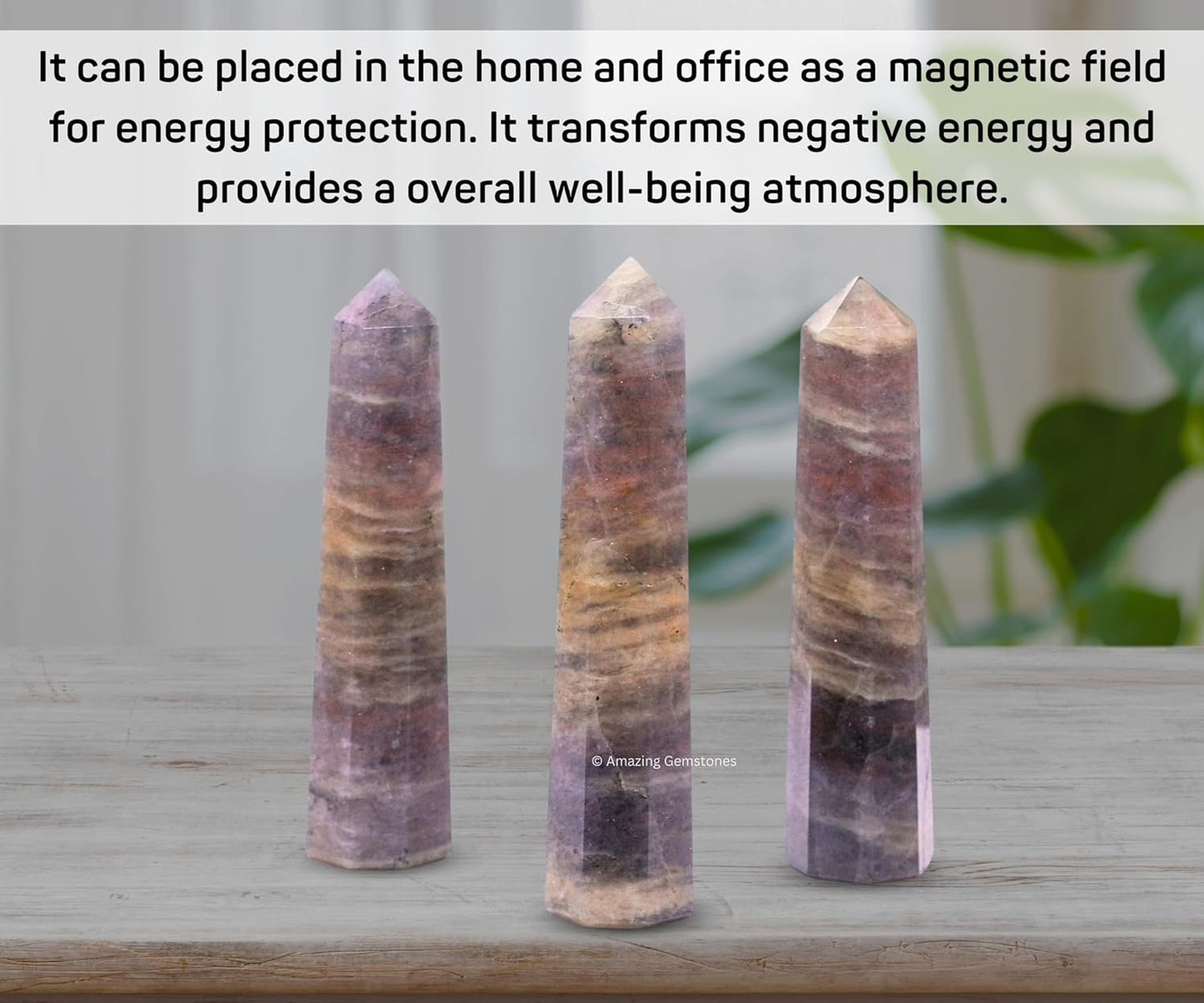 Amazing Gemstone Iolite Crystal Towers - Natural Healing Crystal Point Obelisk for Reiki Healing and Crystal Grid (3 Inch)