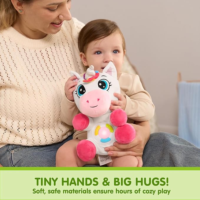 JOYIN Musical Unicorn Plush Baby Toy, Stuffed Animal with Music & Light, Baby Musical Soft Plush Toys for Infant Babies, Christmas Birthday Gifts for Boys and Girls 6+ Months