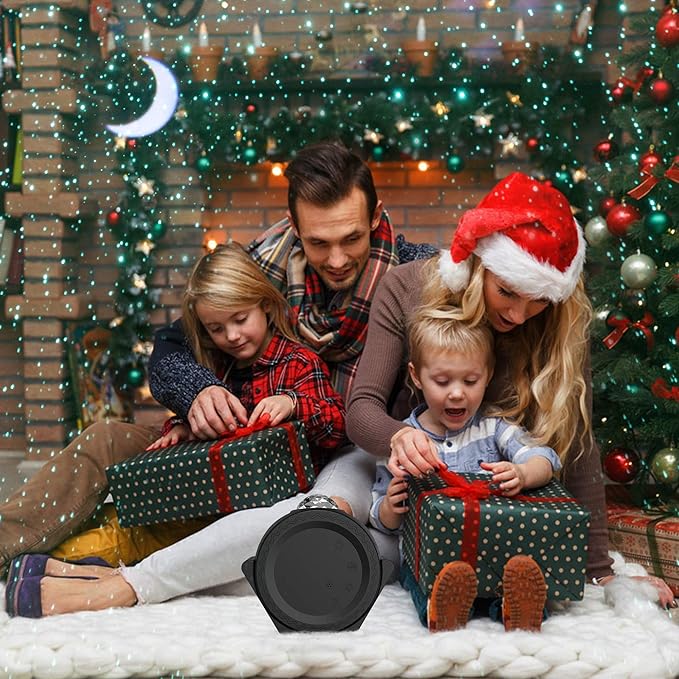 Galaxy Projector Star Night Light - 3-in-1 Moon Star Aurora Projector for Bedroom, Clap-Activated Music Sync,14M Colors, Kids Nursery & Adult Sleep Aid (No Music/Alexa)