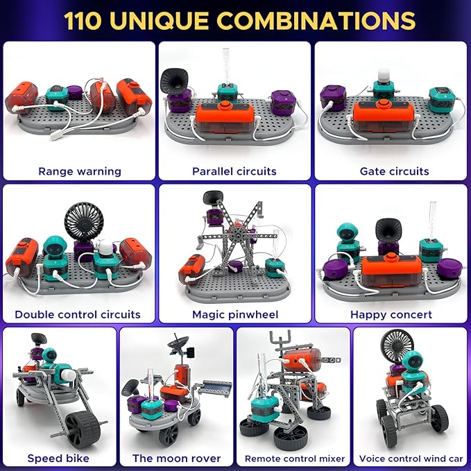 Mason & Friends STEM Scholar Circuit Kit 110 Fun Experiments, 201-Piece Educational Toy for Kids Ages 8-12, Creative Learning and Fun Time, Perfect for Birthdays, Holidays, and Special Occasions