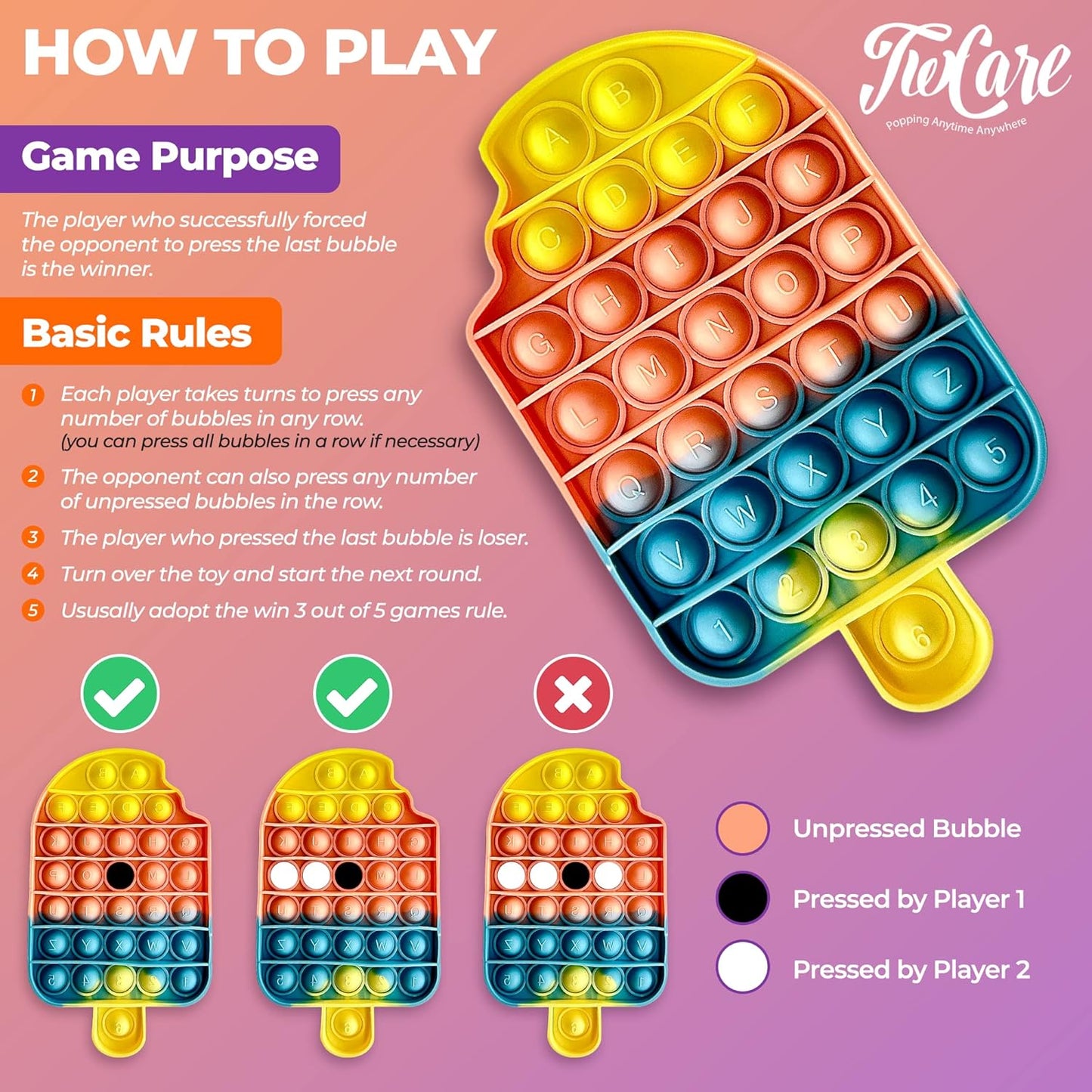 62 Pack Fidget Toys Set, Sensory Party Favors Gifts for Kids Adults Stress Relief Stocking Stuffers Pop It Autism Autistic Bulk Boys Girls Goodie Bags Treasure Box Classroom Prizes