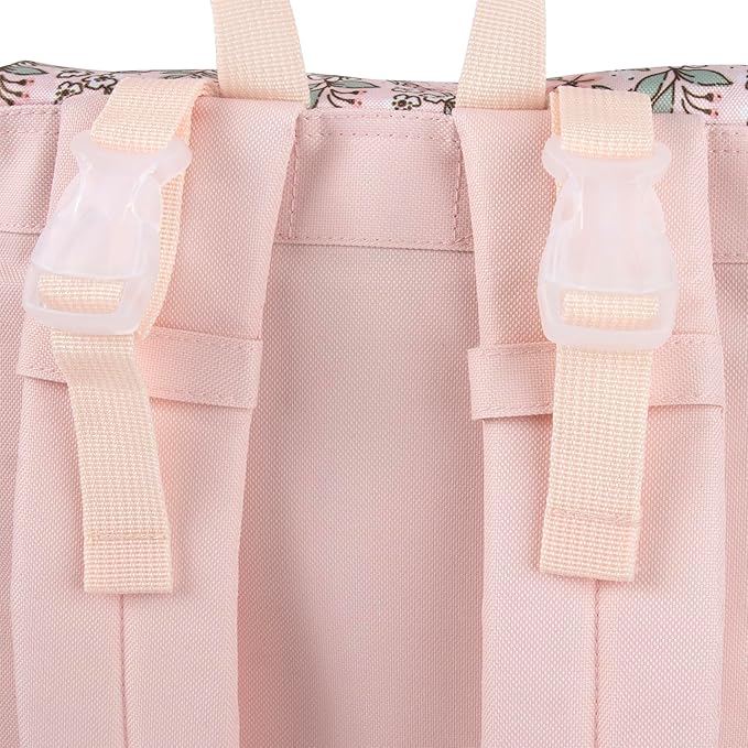 Multi-Function Floral Diaper Backpack and Travel Nappy Baby Bag with Changing Pad and Stroller Straps (Freshly Floral)