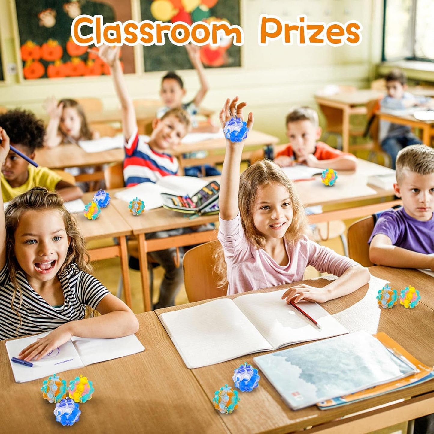 4 PCS Pop Fidget Toys Its Ball Toy Stress Balls It Pop Fidgets Pack Party Favors for Kids Toys Autism Sensory Toys Bulk Squeeze Toys Toddler Toys for Boys Adult Stress Relief Easter Basket Stuffers