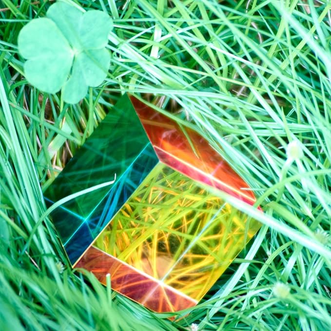 CMY Mixing Color Cube, 50mm (2 inch) Colorful Acrylic Prism for Desktop Decoration, Scientific & Educational Toys Gift for Kids, 5cm